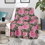 Military Camouflage Flower Pattern Print Blanket