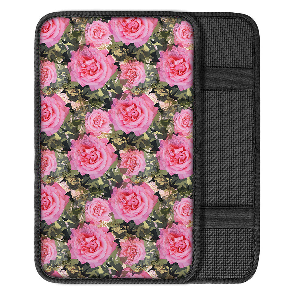 Military Camouflage Flower Pattern Print Car Center Console Cover