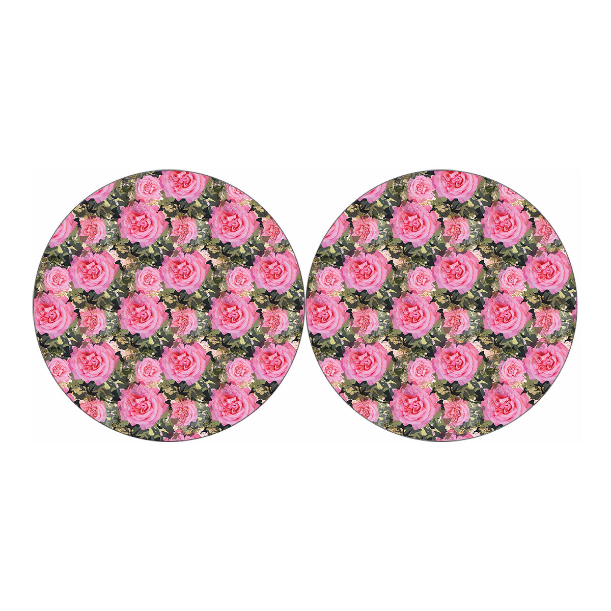 Military Camouflage Flower Pattern Print Car Coasters
