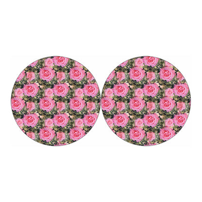 Military Camouflage Flower Pattern Print Car Coasters