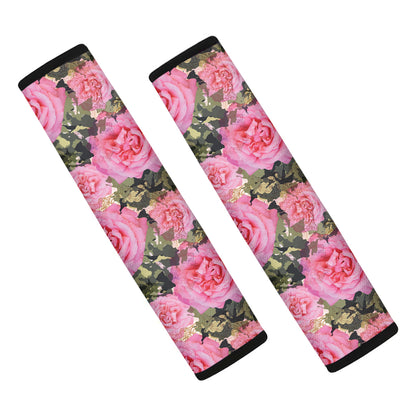 Military Camouflage Flower Pattern Print Car Seat Belt Covers