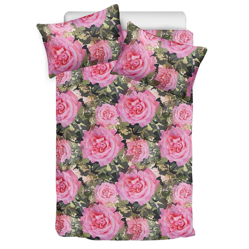 Military Camouflage Flower Pattern Print Duvet Cover Bedding Set