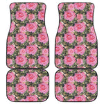 Military Camouflage Flower Pattern Print Front and Back Car Floor Mats