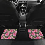 Military Camouflage Flower Pattern Print Front and Back Car Floor Mats