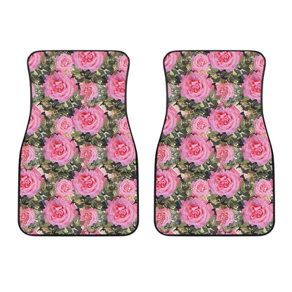 Military Camouflage Flower Pattern Print Front Car Floor Mats