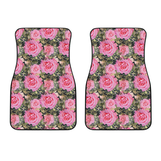 Military Camouflage Flower Pattern Print Front Car Floor Mats