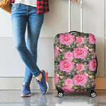 Military Camouflage Flower Pattern Print Luggage Cover