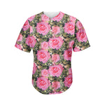 Military Camouflage Flower Pattern Print Men's Baseball Jersey