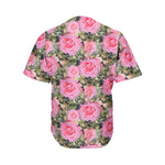 Military Camouflage Flower Pattern Print Men's Baseball Jersey