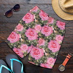 Military Camouflage Flower Pattern Print Men's Shorts