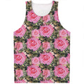 Military Camouflage Flower Pattern Print Men's Tank Top