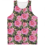 Military Camouflage Flower Pattern Print Men's Tank Top