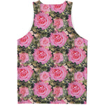 Military Camouflage Flower Pattern Print Men's Tank Top