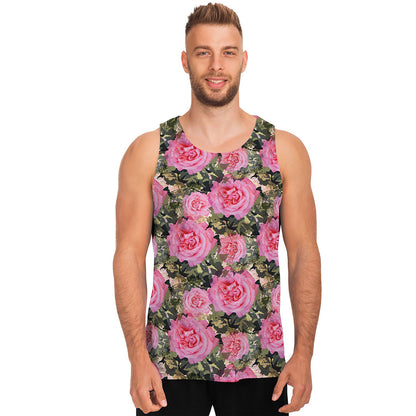 Military Camouflage Flower Pattern Print Men's Tank Top