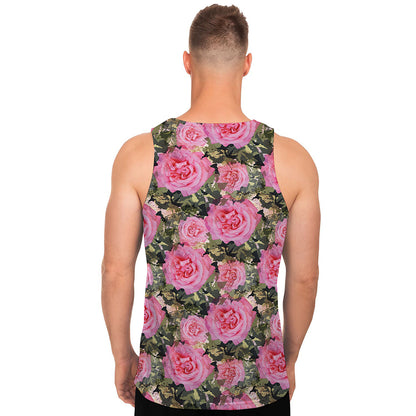 Military Camouflage Flower Pattern Print Men's Tank Top