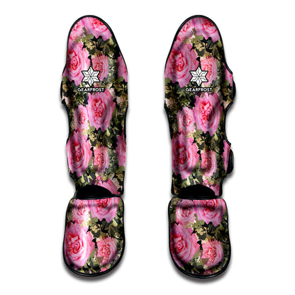 Military Camouflage Flower Pattern Print Muay Thai Shin Guard