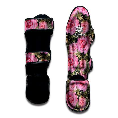 Military Camouflage Flower Pattern Print Muay Thai Shin Guard