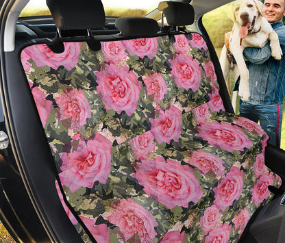 Military Camouflage Flower Pattern Print Pet Car Back Seat Cover