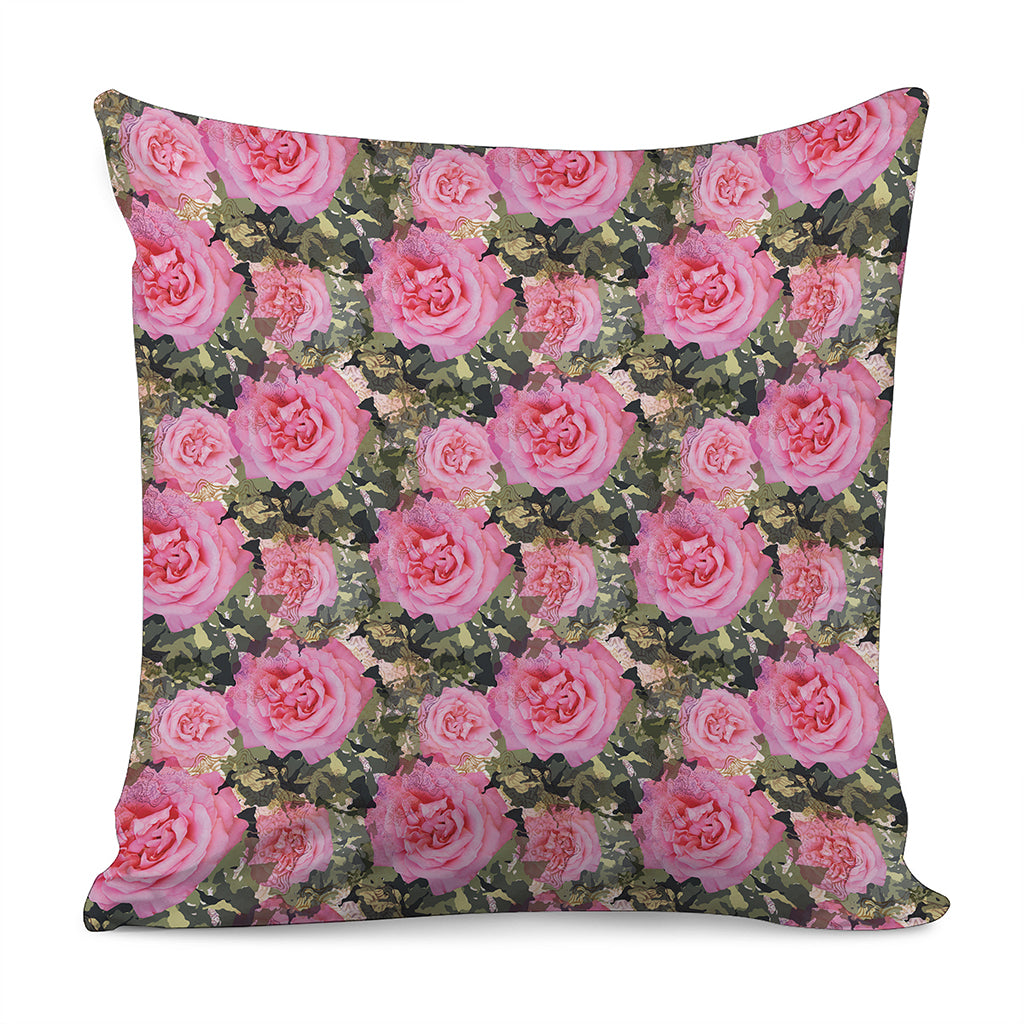 Military Camouflage Flower Pattern Print Pillow Cover