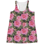 Military Camouflage Flower Pattern Print Women's Racerback Tank Top