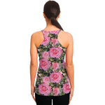 Military Camouflage Flower Pattern Print Women's Racerback Tank Top