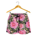 Military Camouflage Flower Pattern Print Women's Shorts