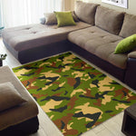 Military Camouflage Print Area Rug GearFrost