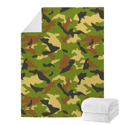 Military Camouflage Print Blanket