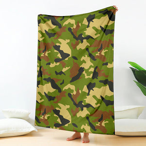 Military Camouflage Print Blanket