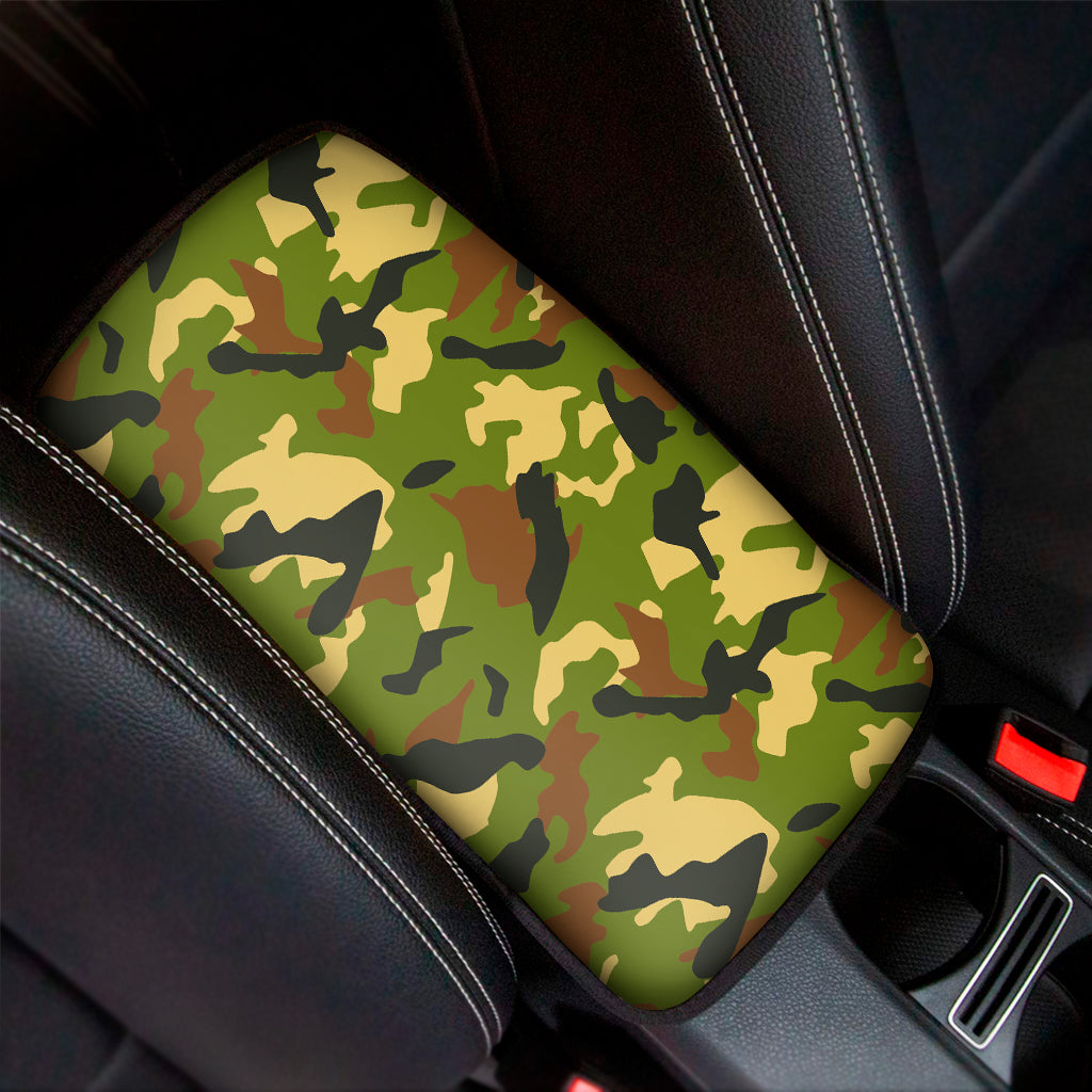 Military Camouflage Print Car Center Console Cover