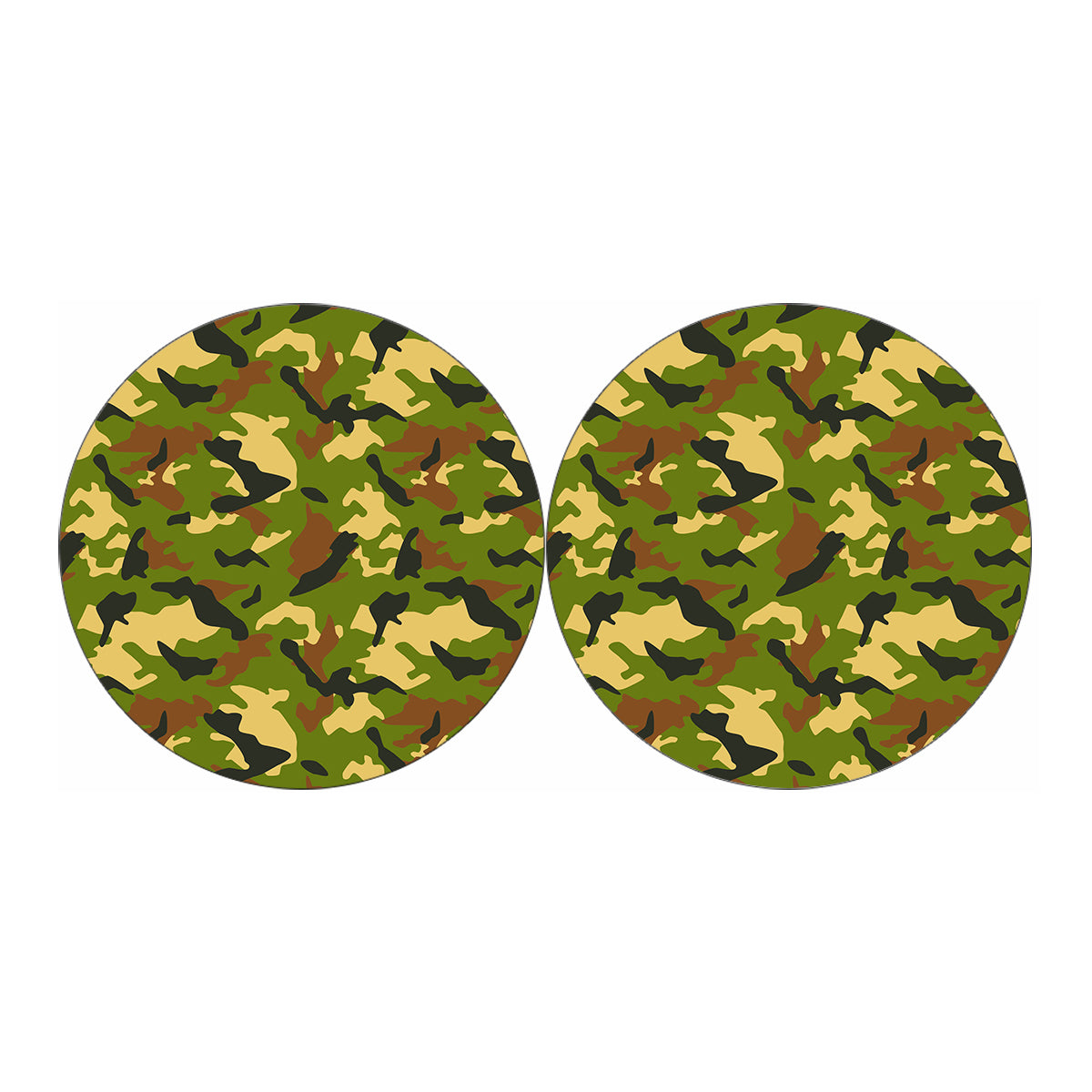 Military Camouflage Print Car Coasters