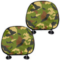 Military Camouflage Print Car Headrest Covers