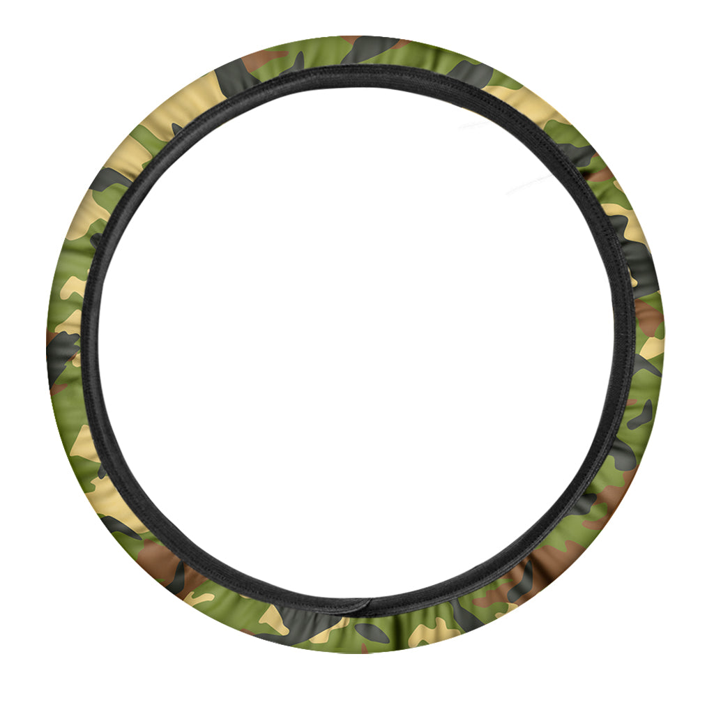 Military Camouflage Print Car Steering Wheel Cover