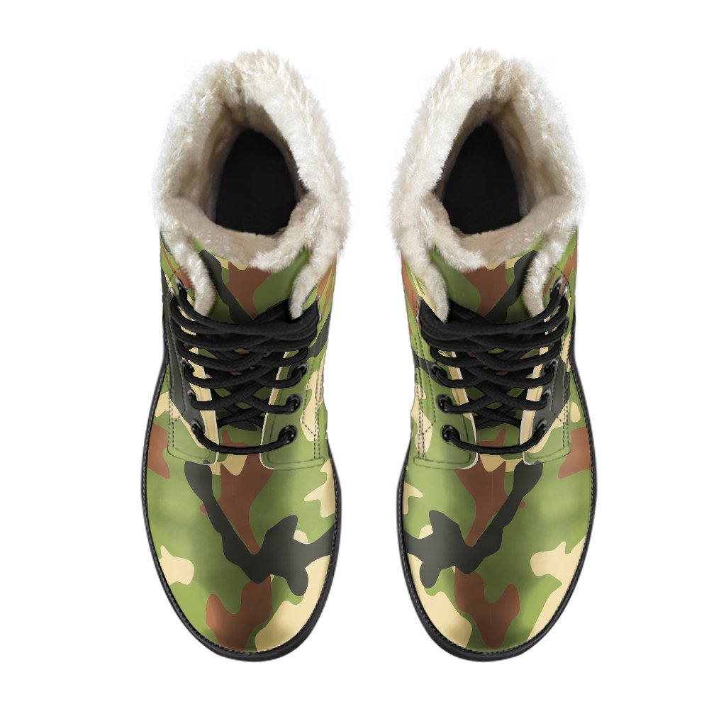Military Camouflage Print Comfy Boots GearFrost