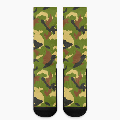 Military Camouflage Print Crew Socks
