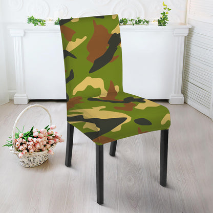 Military Camouflage Print Dining Chair Slipcover