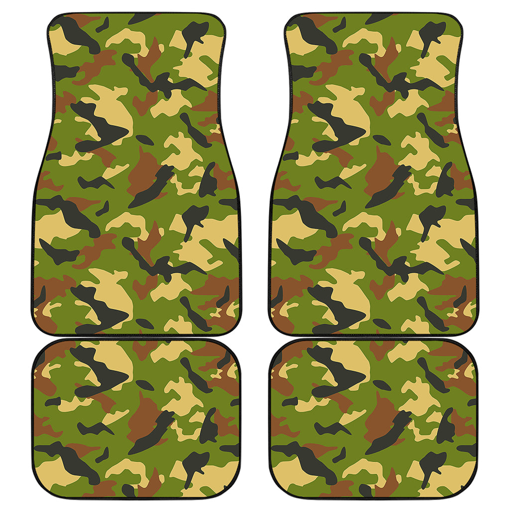 Military Camouflage Print Front and Back Car Floor Mats