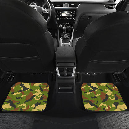Military Camouflage Print Front and Back Car Floor Mats