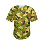 Military Camouflage Print Men's Baseball Jersey