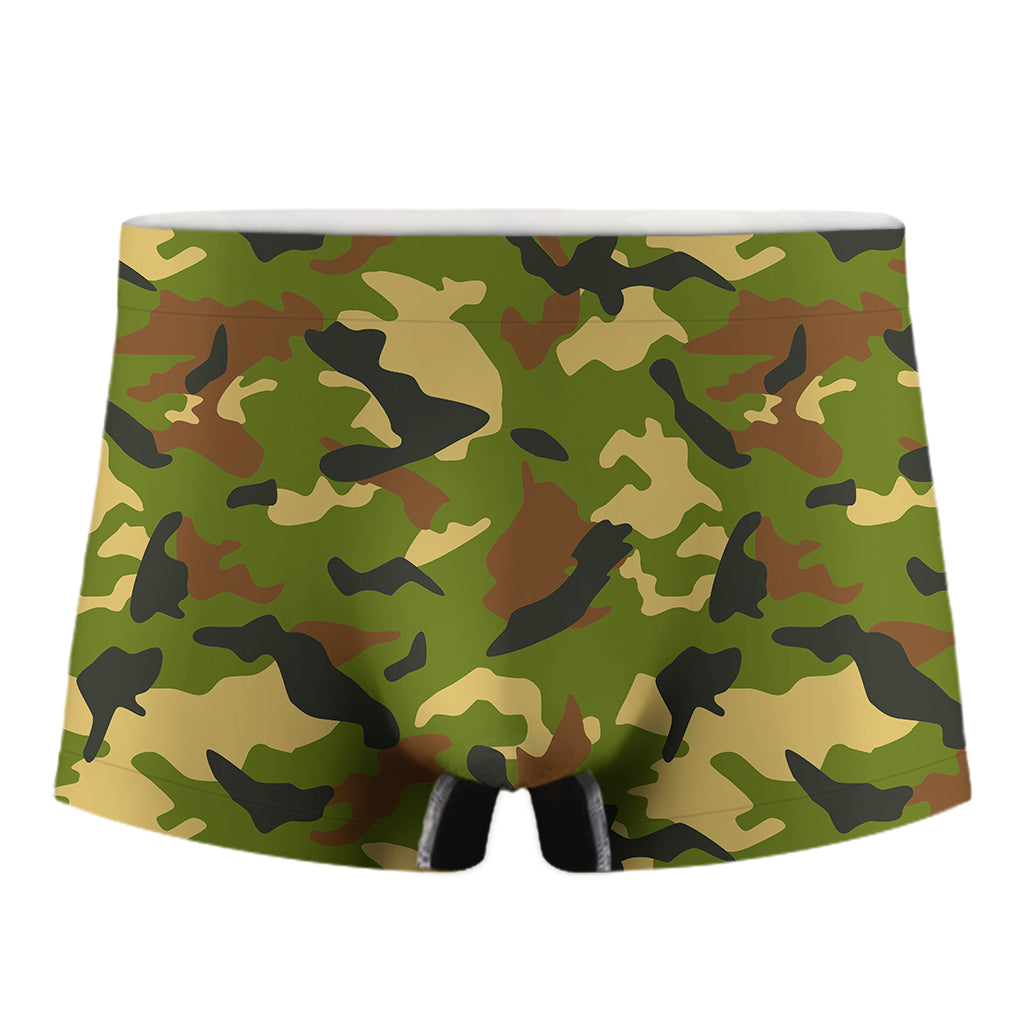 Military Camouflage Print Men's Boxer Briefs
