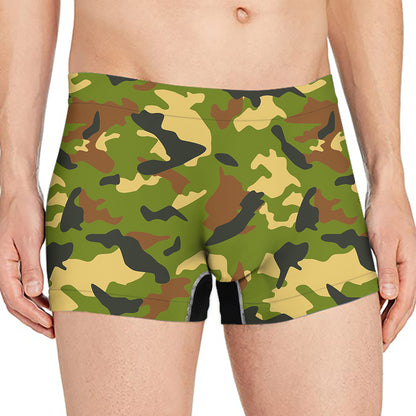 Military Camouflage Print Men's Boxer Briefs