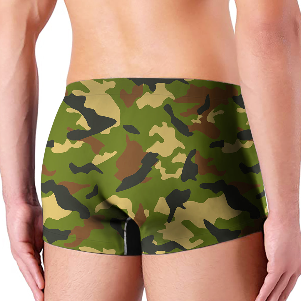Military Camouflage Print Men's Boxer Briefs