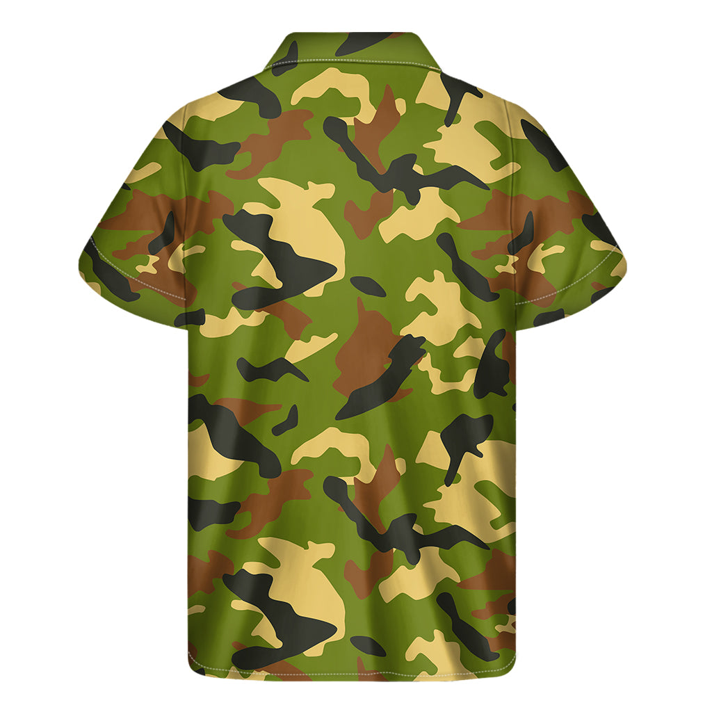 Military Camouflage Print Men's Short Sleeve Shirt