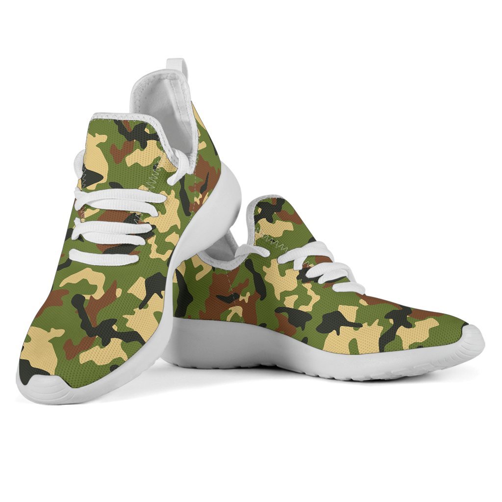 Military Camouflage Print Mesh Knit Shoes GearFrost