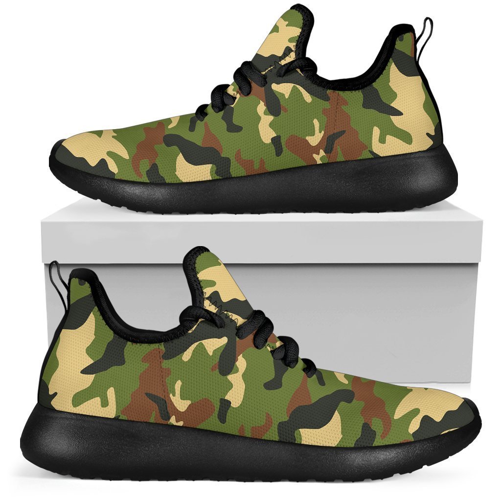 Military Camouflage Print Mesh Knit Shoes GearFrost