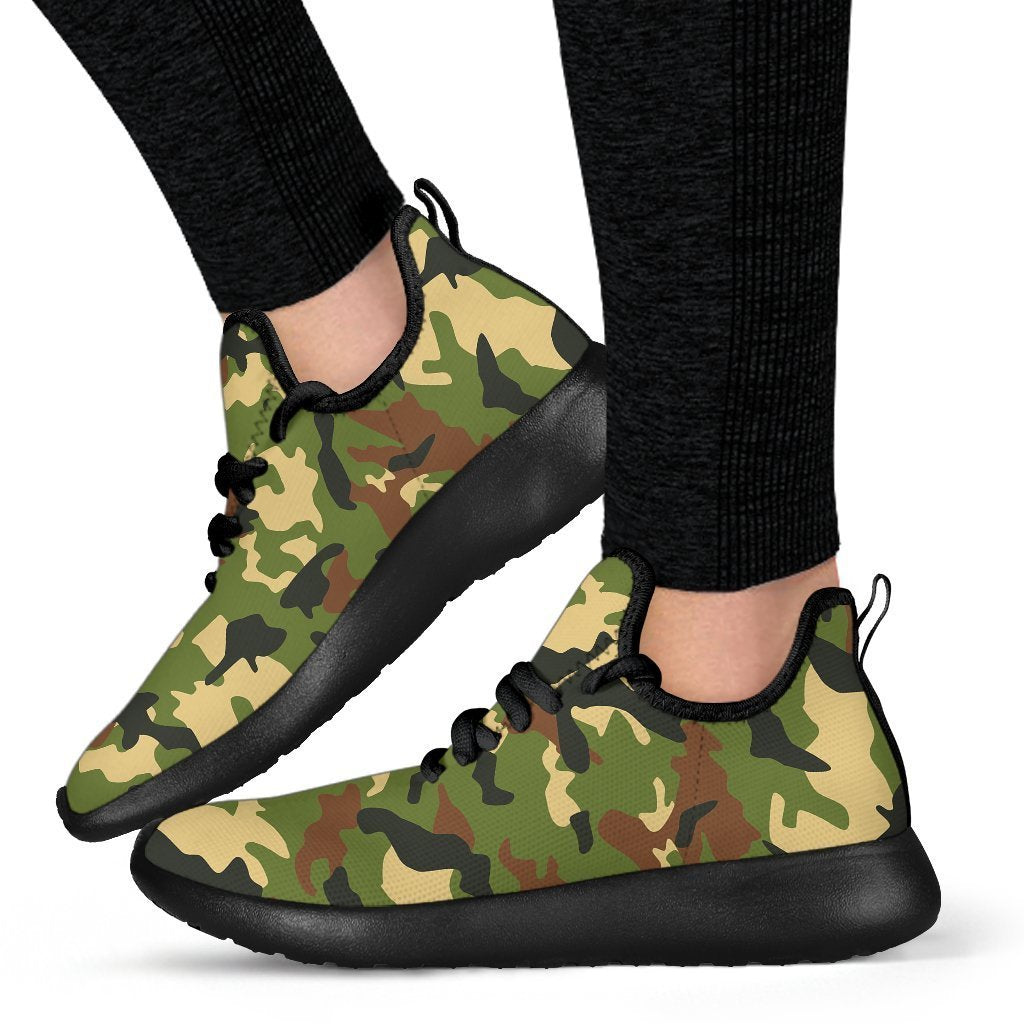 Military Camouflage Print Mesh Knit Shoes GearFrost