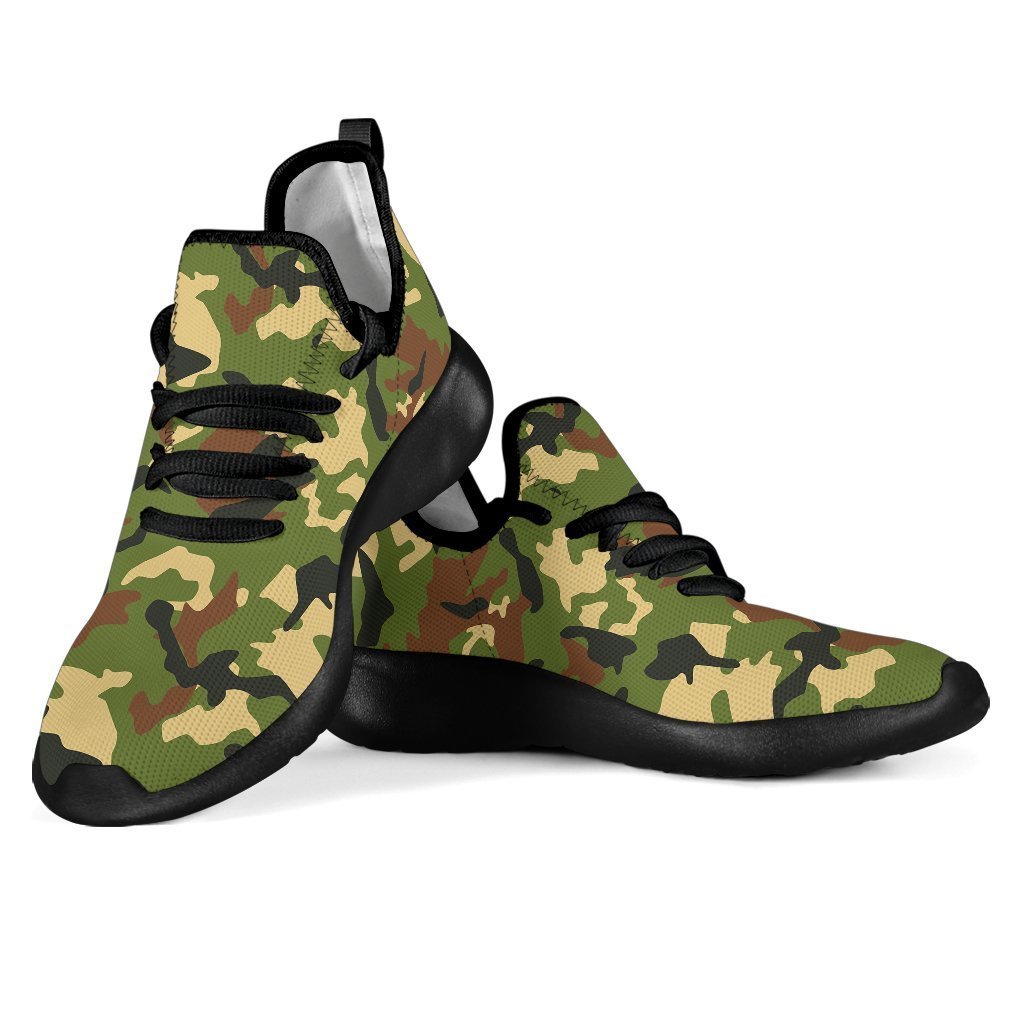 Military Camouflage Print Mesh Knit Shoes GearFrost