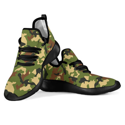 Military Camouflage Print Mesh Knit Shoes GearFrost