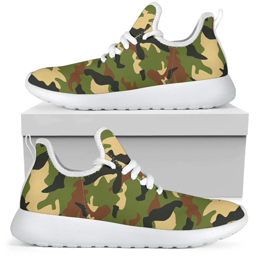 Military Camouflage Print Mesh Knit Shoes GearFrost