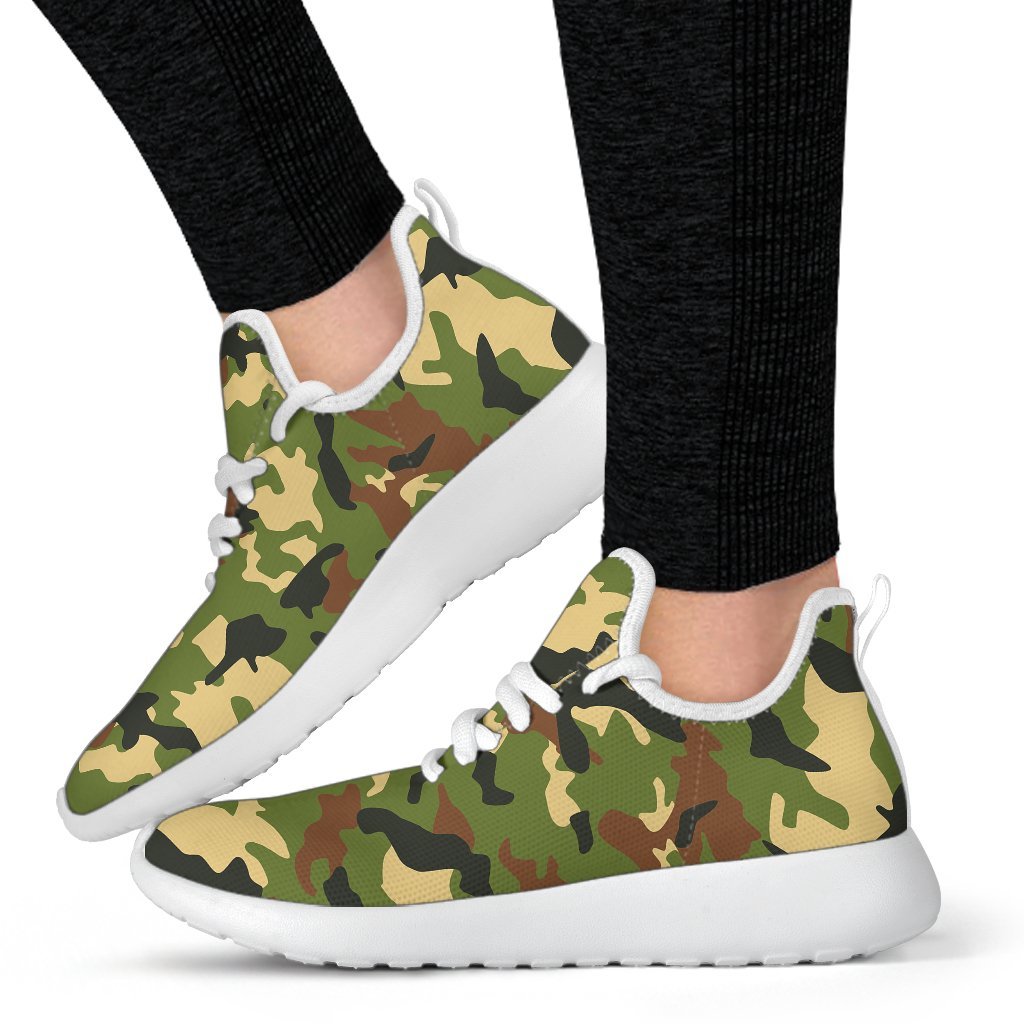 Military Camouflage Print Mesh Knit Shoes GearFrost